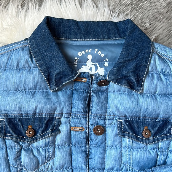 JOTT, or Just Over The Top, Denim Style Puffer Jacket - Picture 3 of 5